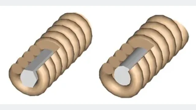 Close view of hex core guitar strings