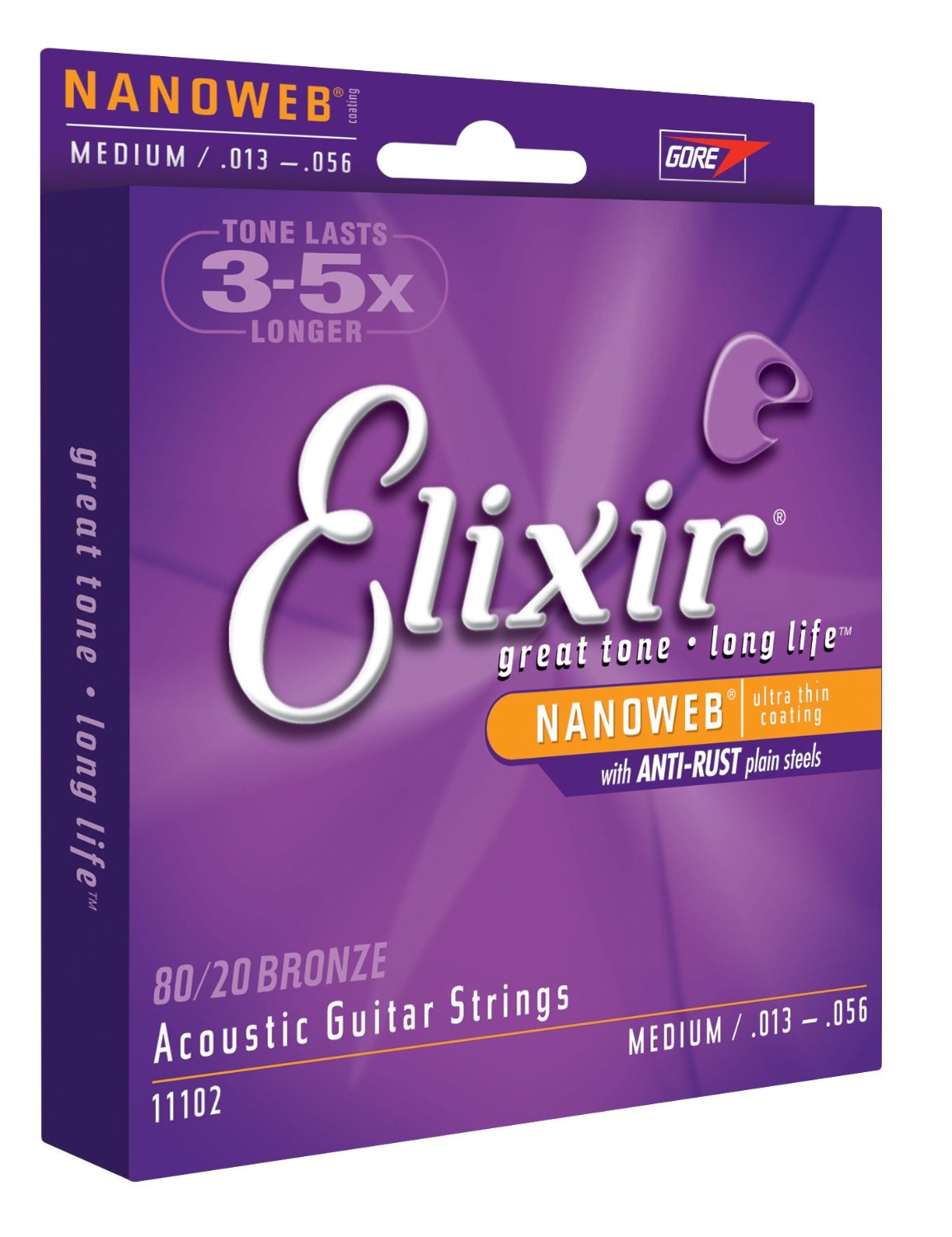Elixir acoustic phosphor bronze guitar strings